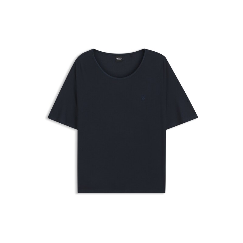BOSS Ribbed-jersey pyjama top with Double B monogram