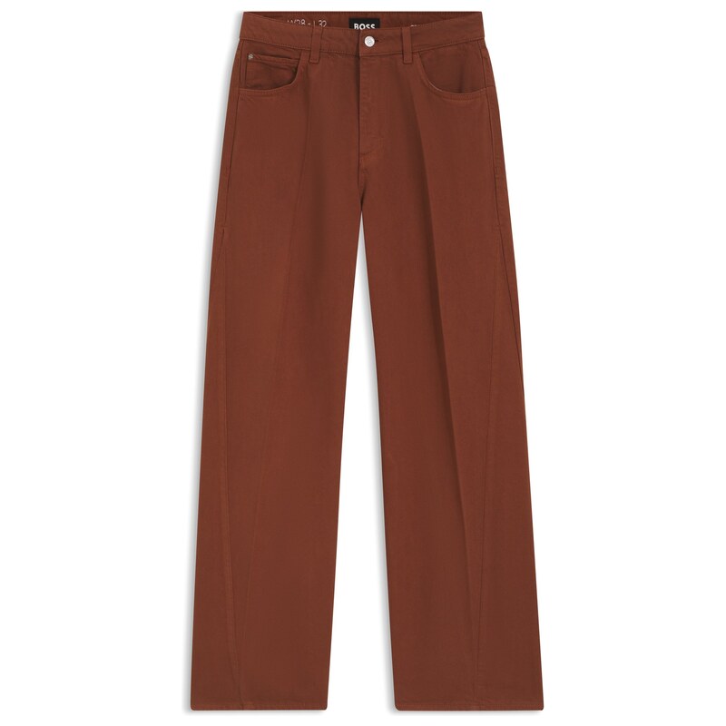BOSS Relaxed-fit coloured jeans in soft cotton blend