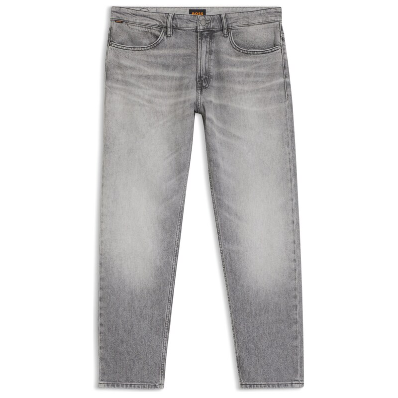 BOSS Maine regular-fit jeans in grey comfort-stretch denim