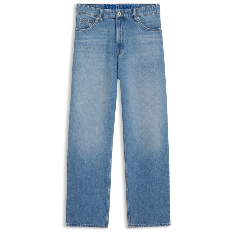 HUGO Loose-fit wide-leg jeans with charm accents