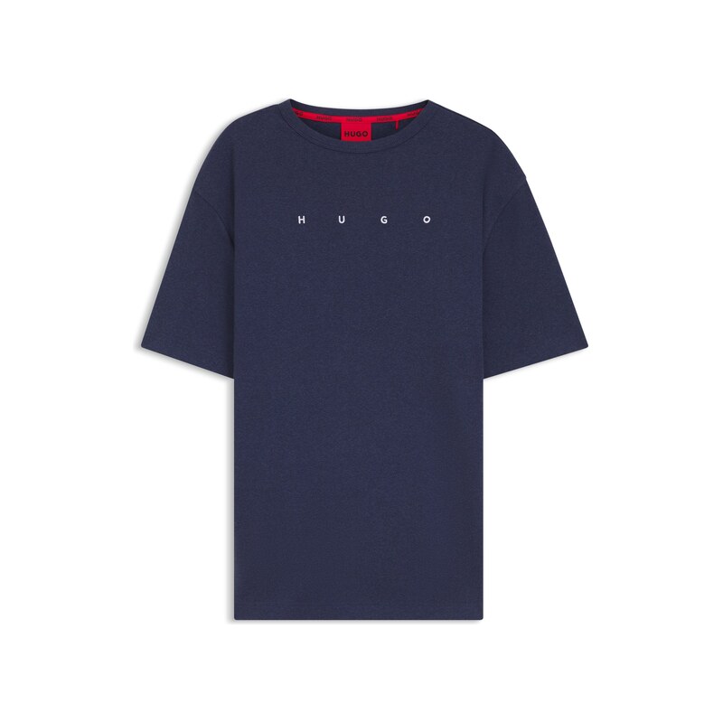 HUGO Cotton-blend pyjama T-shirt with embroidered logo