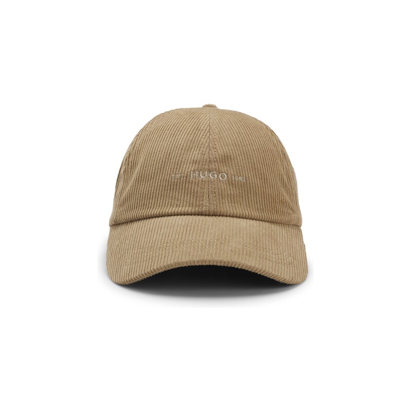 HUGO Soft cotton corduroy cap with embroidered logo
