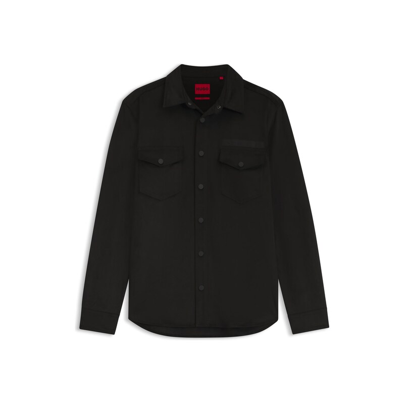 HUGO Oversized-fit shirt with embroidered logo
