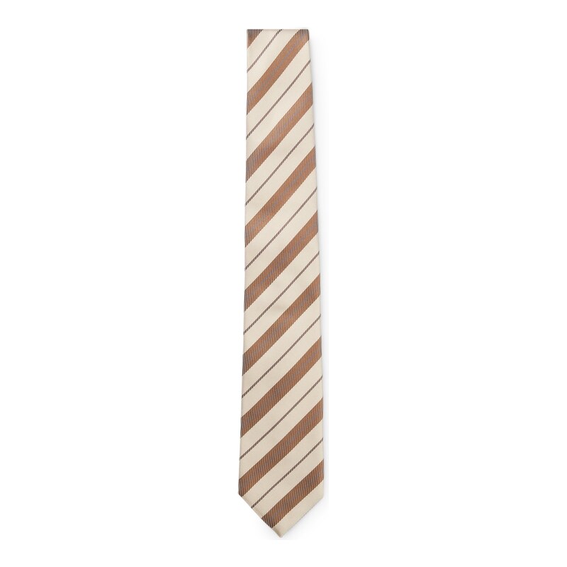 BOSS Diagonal-stripe tie in Italian-made silk