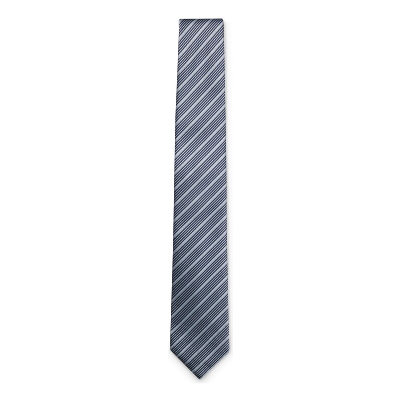 BOSS Diagonal-stripe tie in Italian-made silk