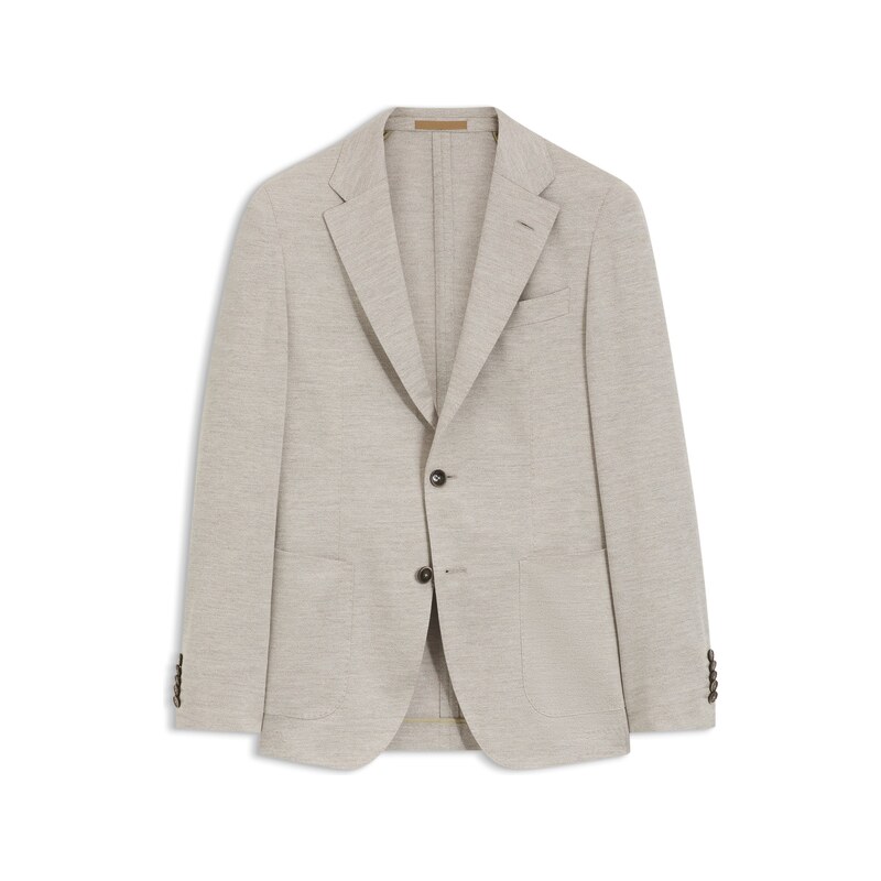 BOSS Slim-fit blazer in virgin wool and cotton