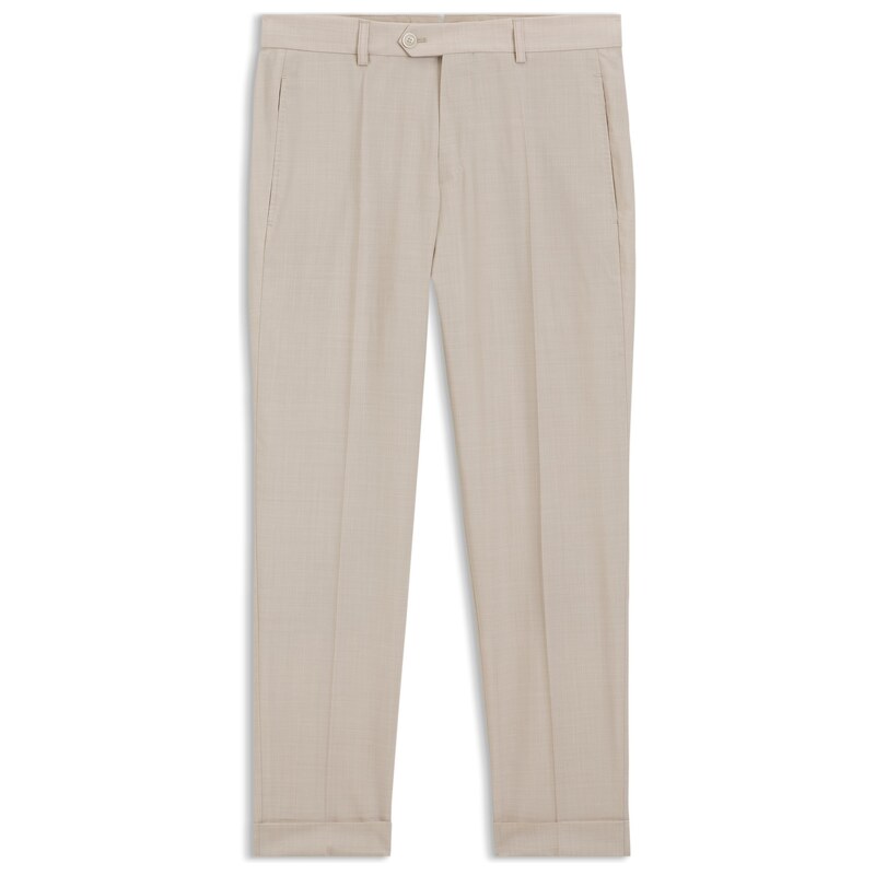 BOSS Tapered-fit trousers in virgin wool and silk