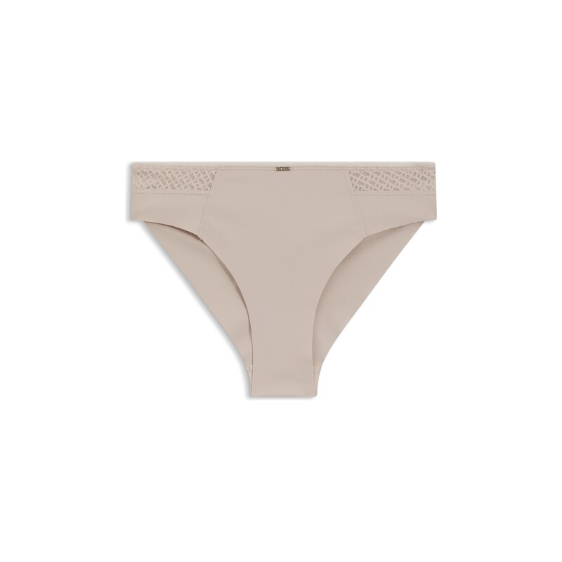 BOSS Low-rise briefs with gold plaque and lace monogram