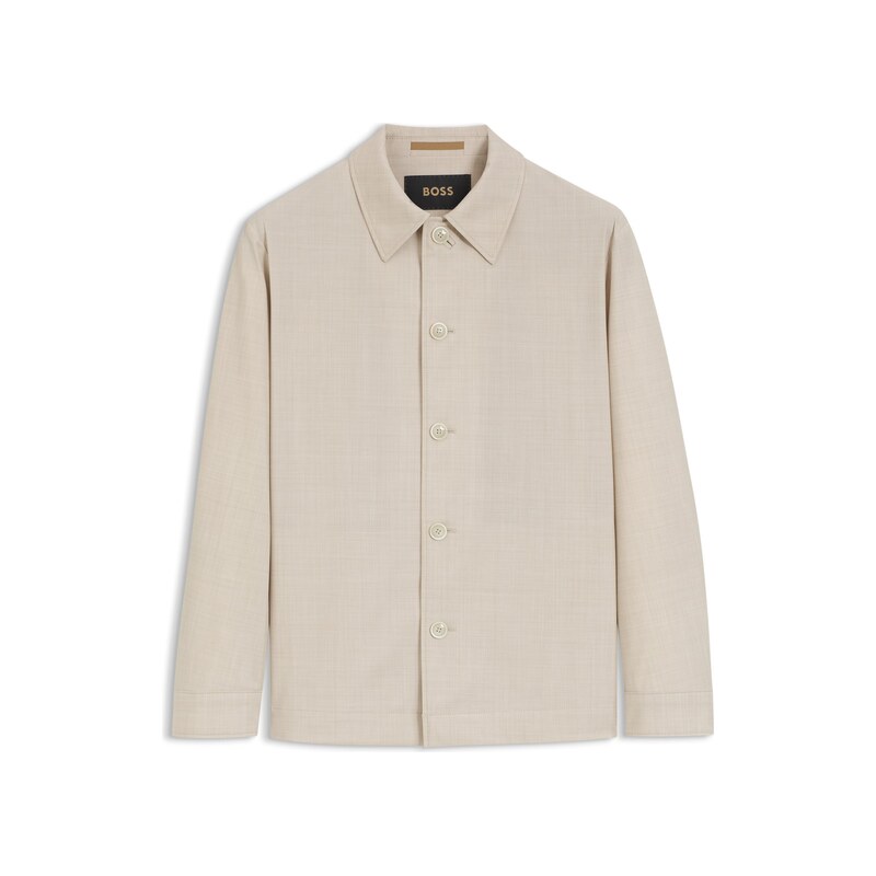 BOSS Relaxed-fit overshirt in three-layer fabric
