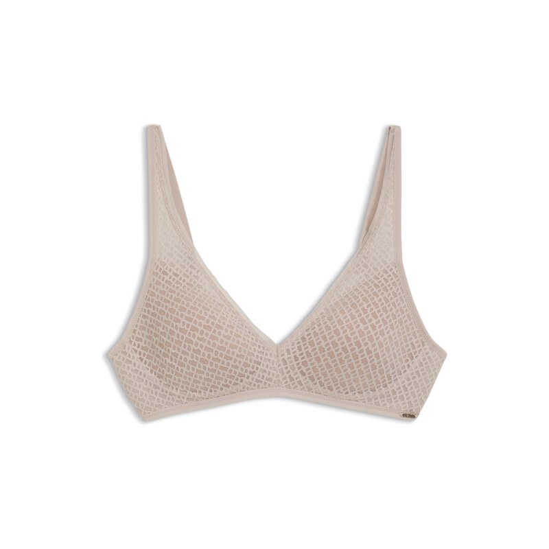 BOSS Super-soft lace bralette with gold plaque