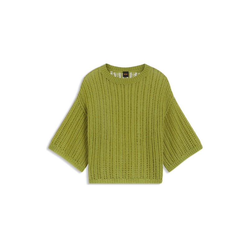 BOSS Oversized-fit sweater with open knit