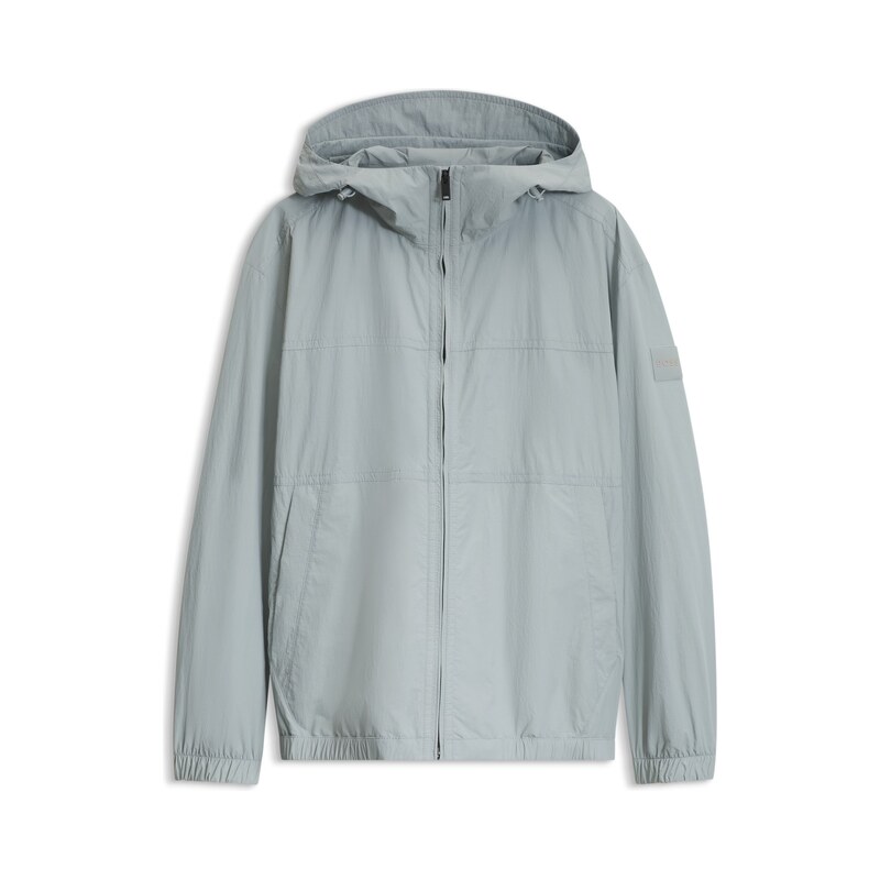 BOSS Relaxed-fit hooded jacket in water-repellent fabric