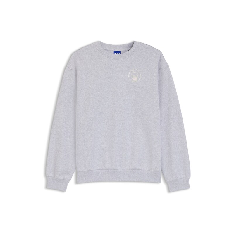 HUGO Relaxed-fit sweatshirt in cotton terry with graphic prints