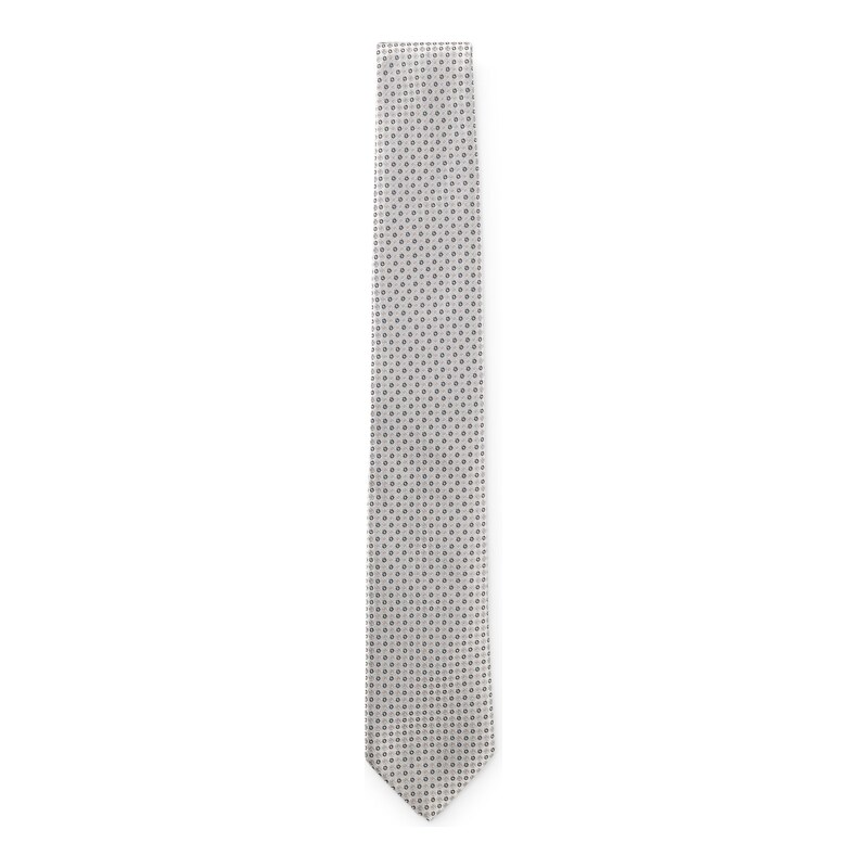 BOSS Silk-blend tie with micro pattern