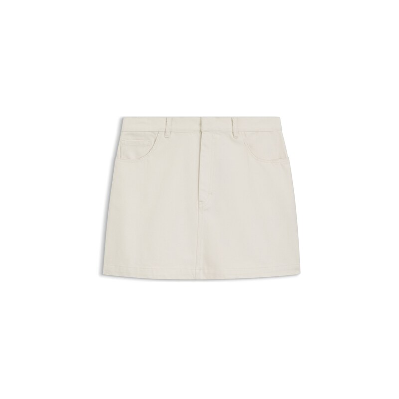 Cotton-twill mini skirt with Happy HUGO logo