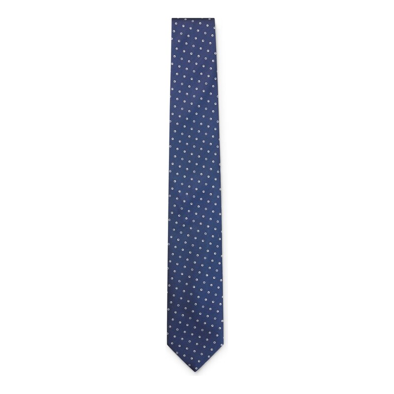 BOSS Silk-blend tie with micro pattern