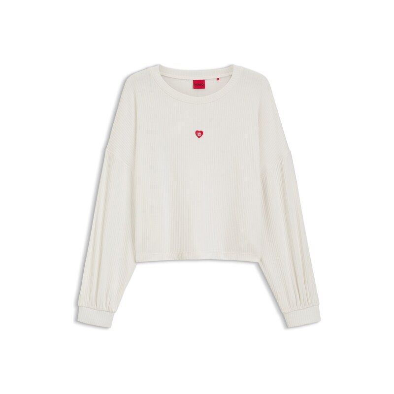 HUGO Stretch-modal sweatshirt with heart logo