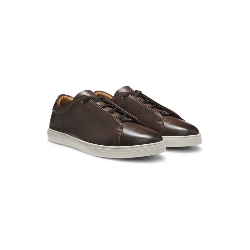 BOSS Gary trainers in brushed leather