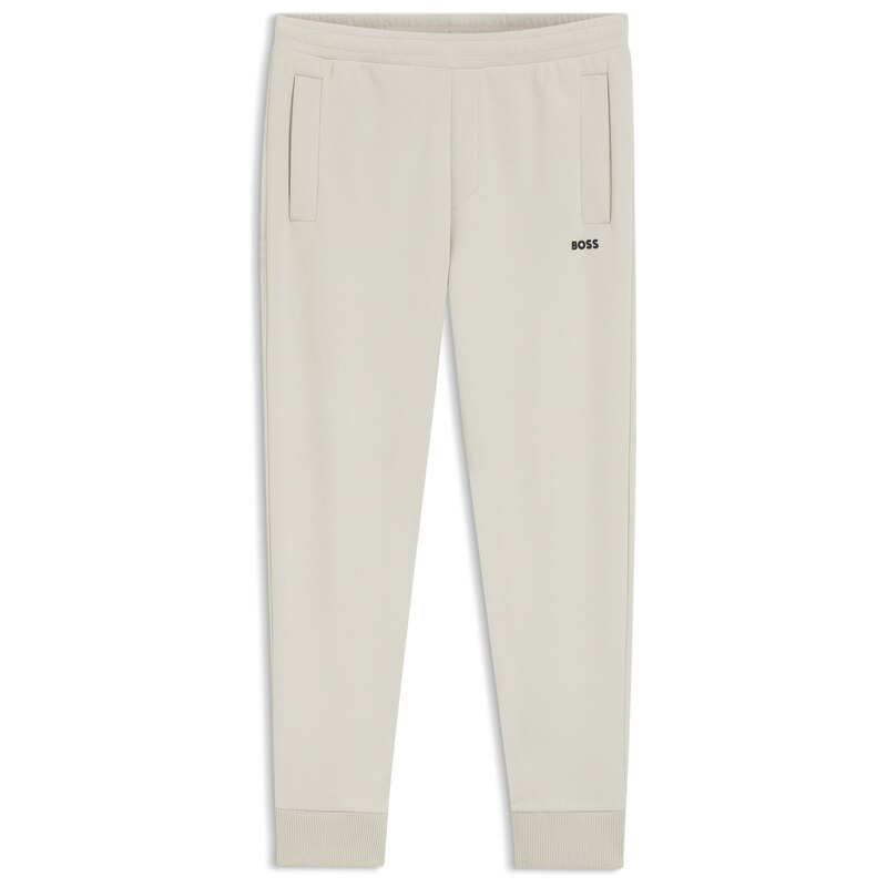 BOSS Cotton-blend tracksuit bottoms with embroidered logo