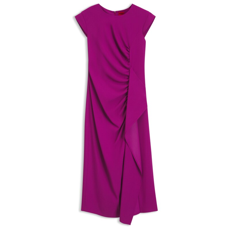 HUGO Crepe dress with draped detail