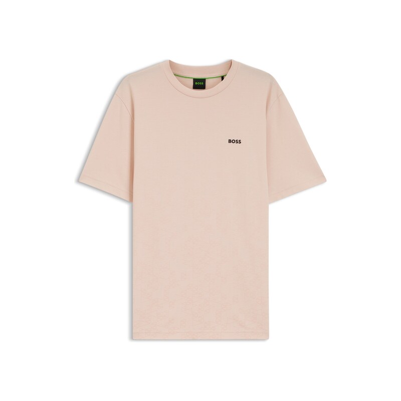 BOSS Cotton-piqué T-shirt with all-over print