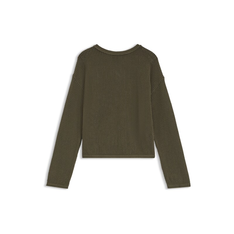 BOSS Relaxed-fit cotton sweater with mesh structure