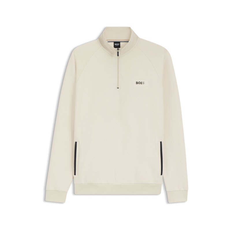 BOSS Cotton-blend jacket with metallic logo