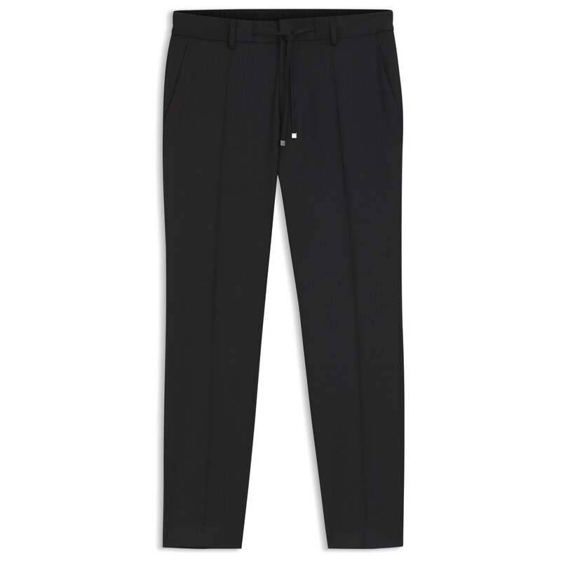 BOSS Slim-fit trousers in virgin-wool serge
