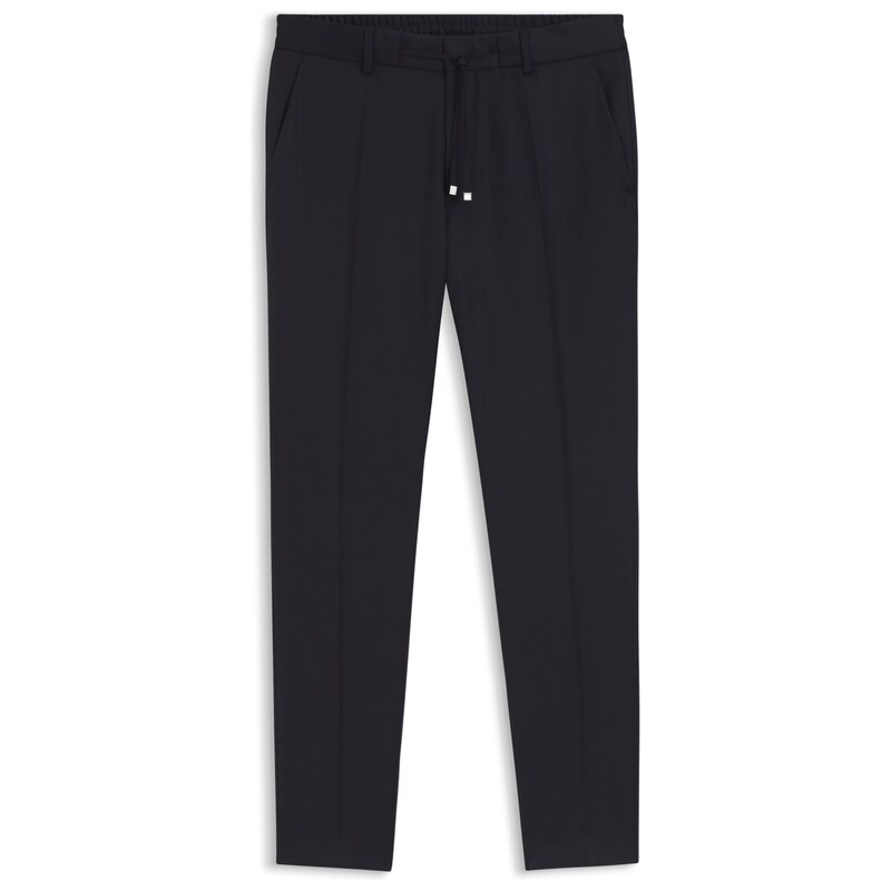 BOSS Slim-fit trousers in virgin-wool serge
