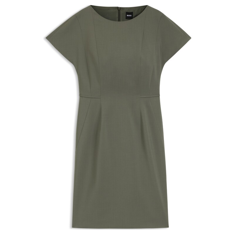 BOSS Slim-fit dress in Italian stretch wool