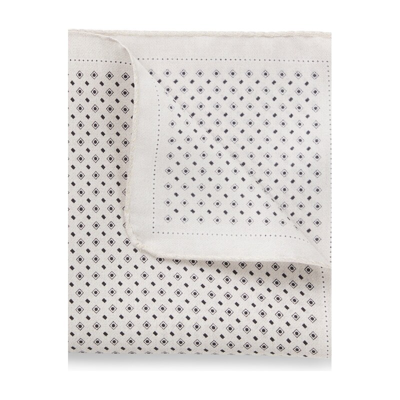 BOSS ONE Silk pocket square with printed pattern