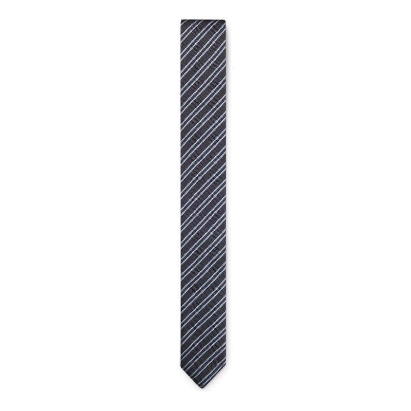 HUGO Silk tie with diagonal stripes