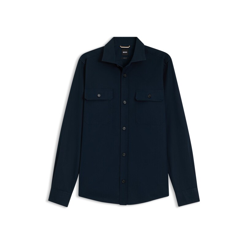 BOSS Heritage casual-fit shirt in compact cotton poplin