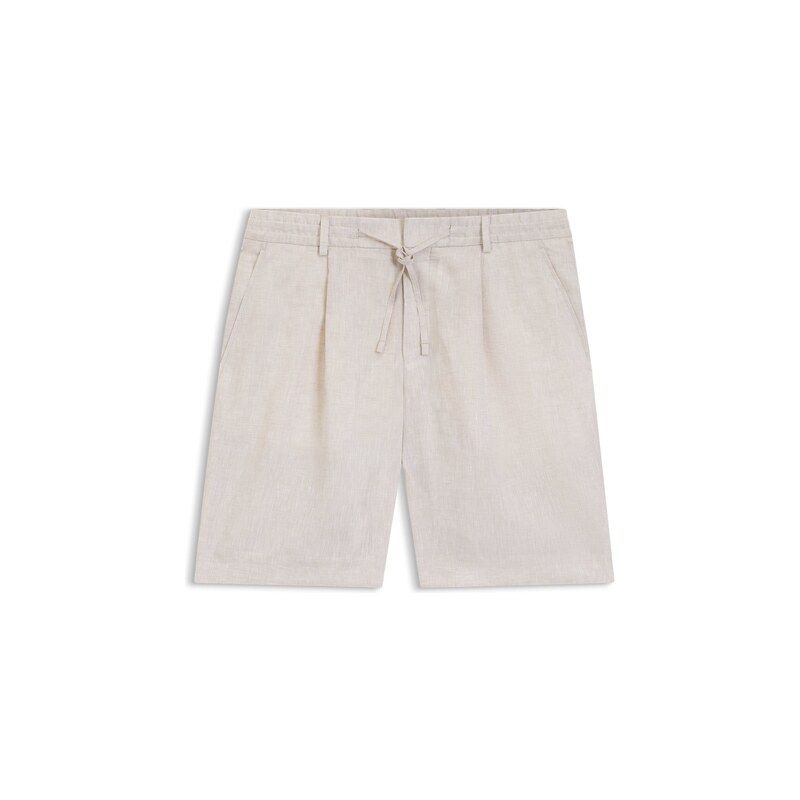 BOSS Tapered-fit shorts in linen