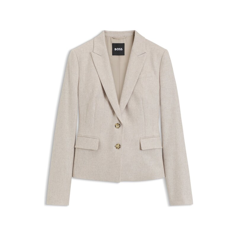 BOSS Slim-fit blazer in melange flannel