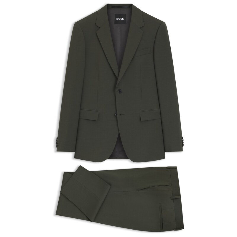 BOSS Two-piece slim-fit suit in stretch virgin wool
