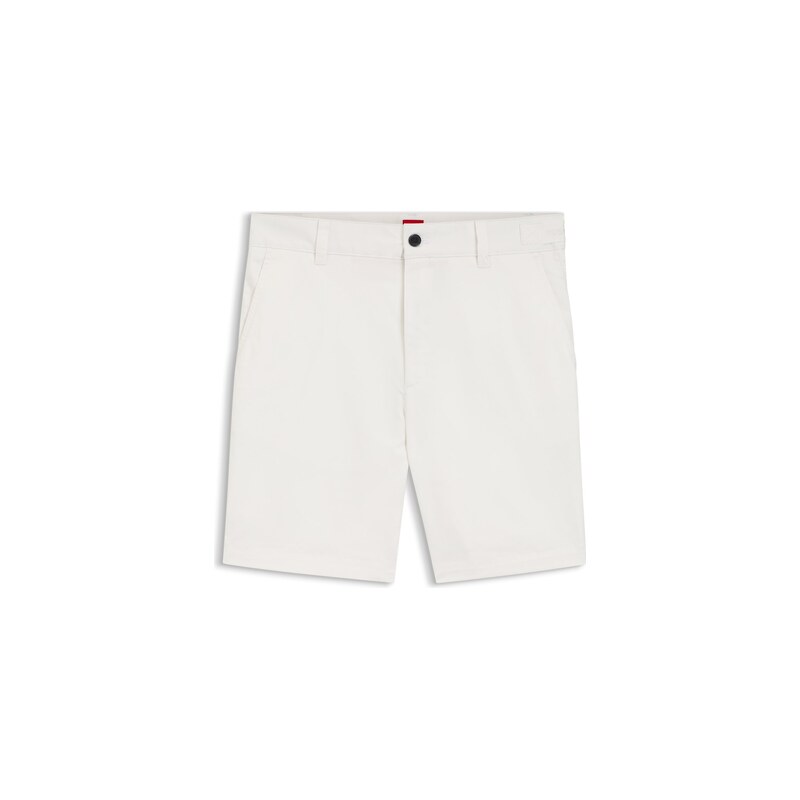 HUGO Slim-fit shorts in mercerised stretch cotton