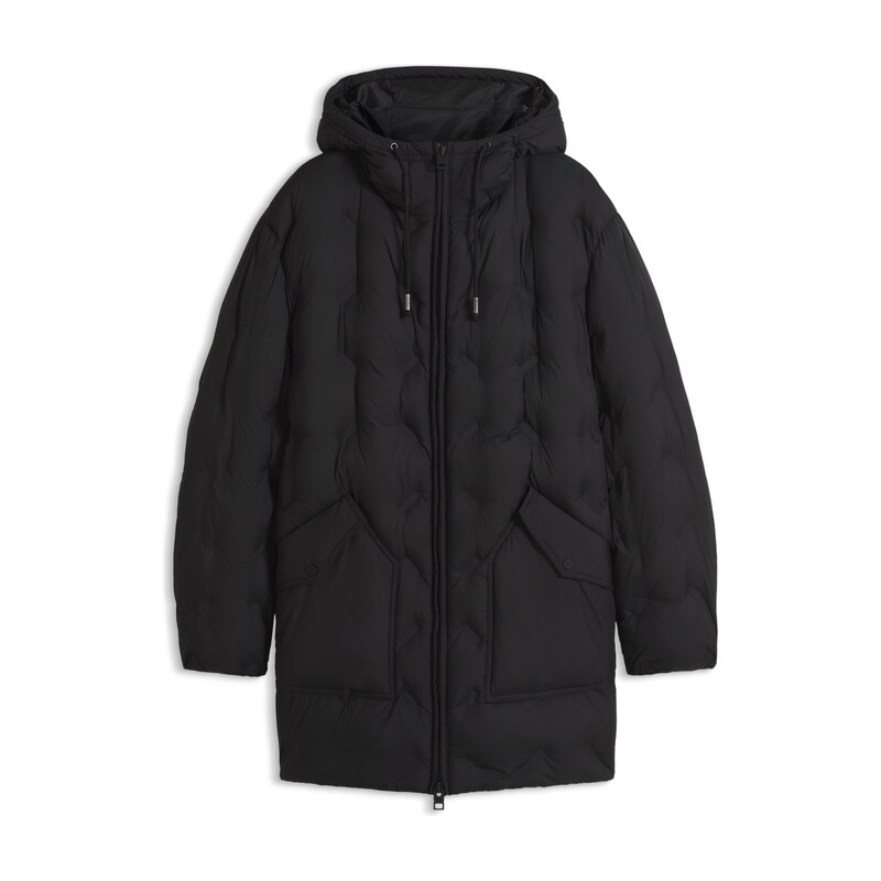 HUGO Hooded puffer coat with patch pockets