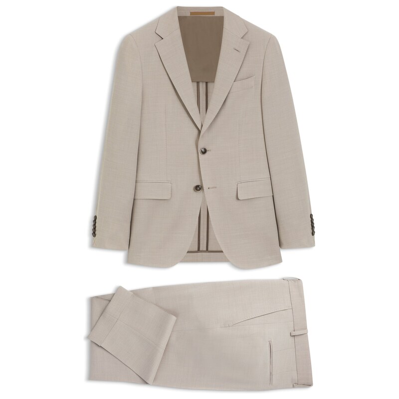 BOSS Two-piece slim-fit suit in wool and silk
