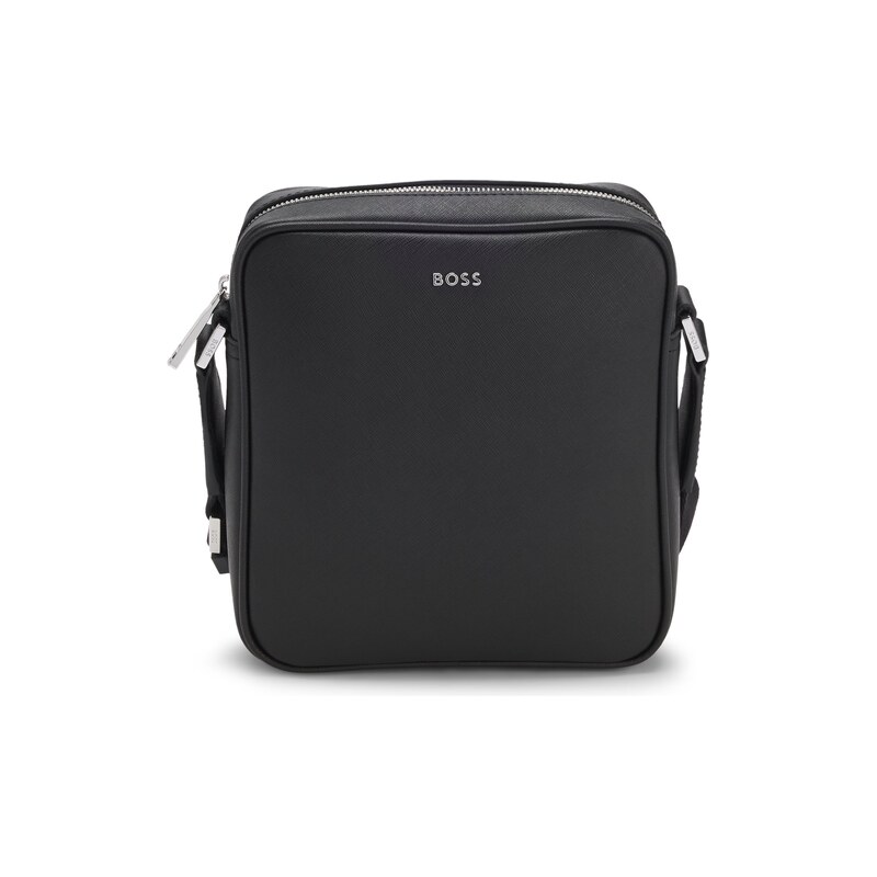 BOSS Reporter bag with silver-tone logo lettering
