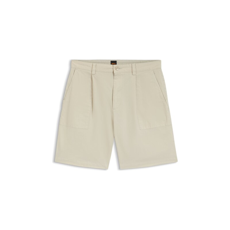 BOSS Pleated shorts with comfort waistband