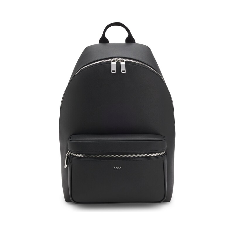 BOSS Structured backpack with polished logo lettering