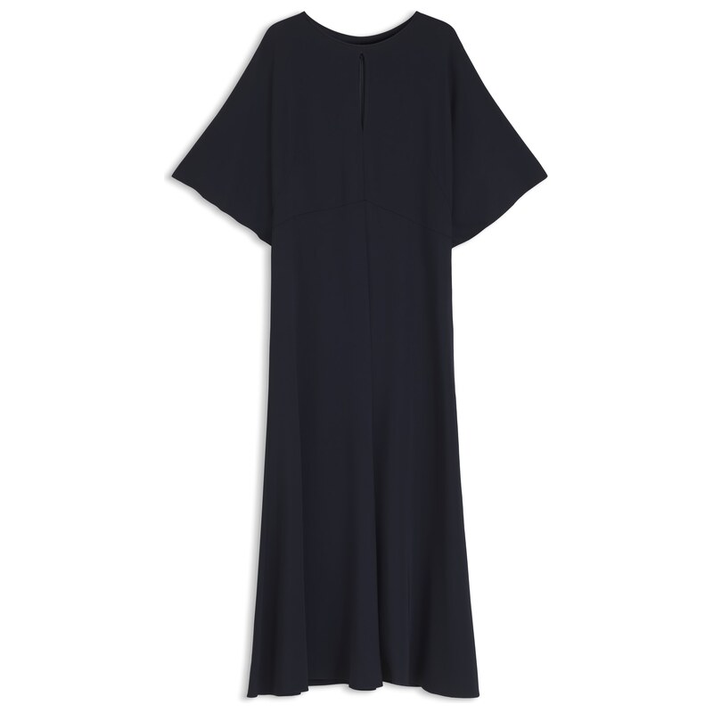 BOSS Long-length business dress in stretch crepe