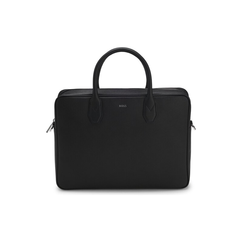 BOSS Grained document case with logo lettering