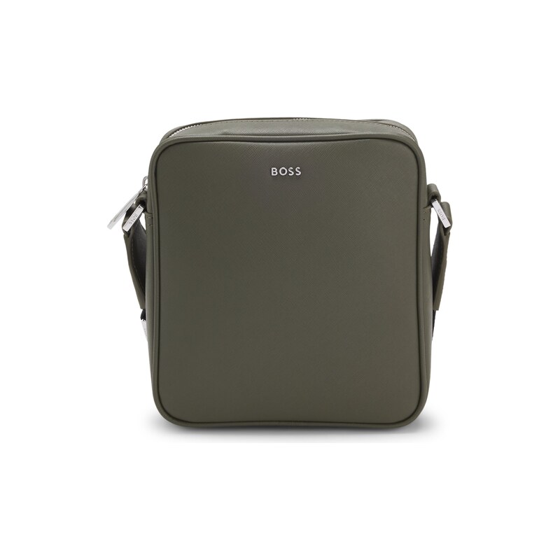 BOSS Reporter bag with silver-tone logo lettering