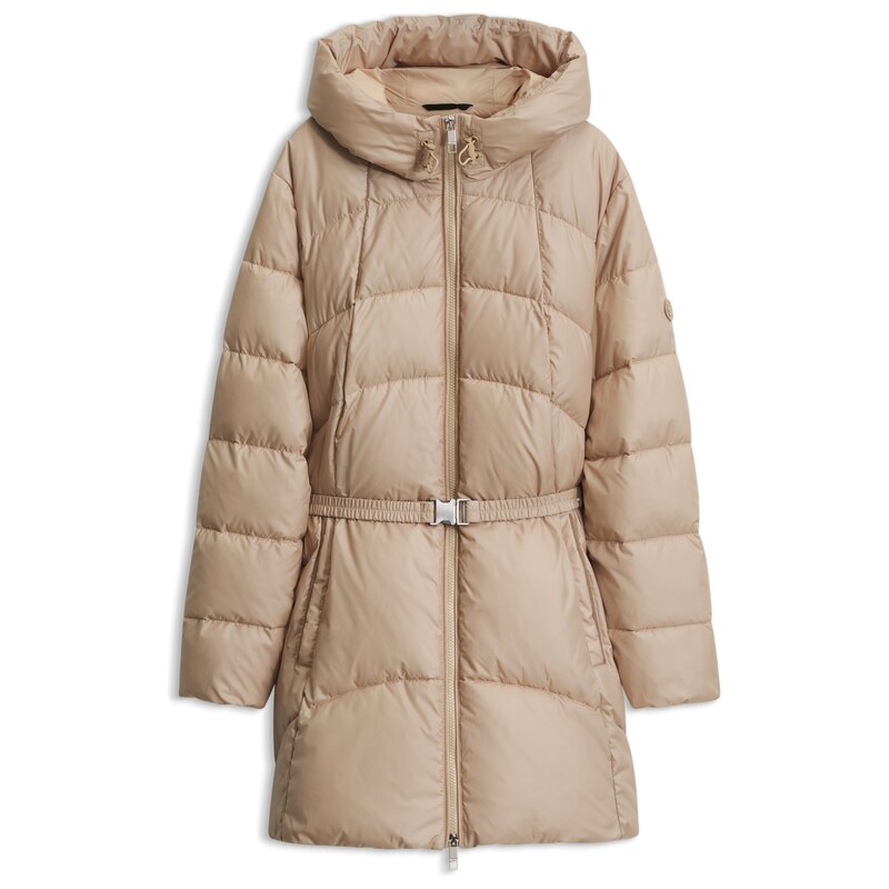 BOSS Knee-length hooded jacket with removable belt
