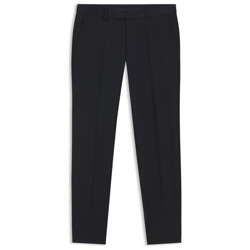 BOSS Slim-fit trousers in micro-patterned stretch wool