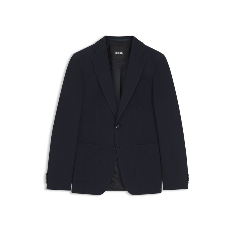 BOSS Slim-fit jacket in washable stretch wool