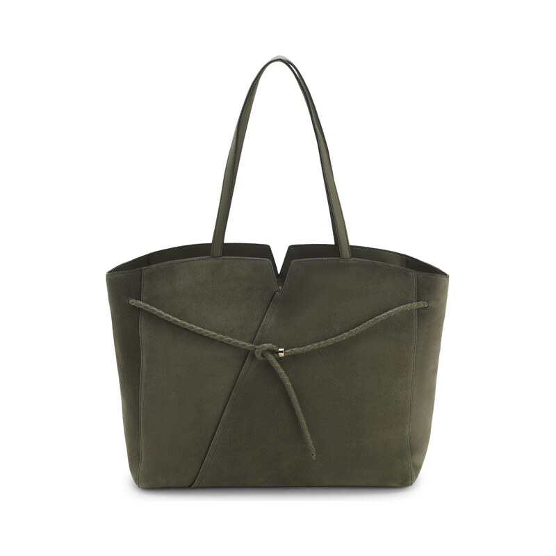BOSS Revers tote bag in suede with braided belt