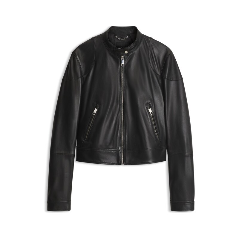 BOSS Regular-fit jacket in nappa leather